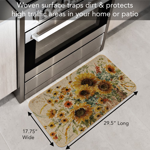 CounterArt Sunflower Kitchen Mat & Reviews Wayfair
